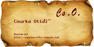 Csurka Ottó névjegykártya